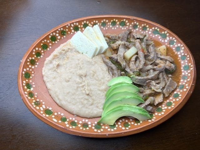 Steak ranchero plate.