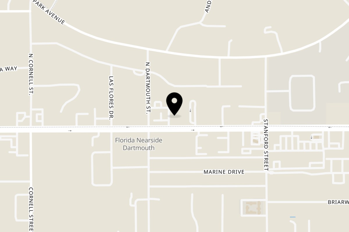 Map showing the location of Al Carbon Pollos Asados Estilo Sinaloa on 3330 E Florida Ave Ste B in Hemet